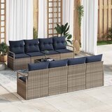  Set sofe s jastukom 7 pcs Siva i plava poliratan | shoptok.hr