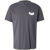Iriedaily Majica 'Slowpresso' siva / črna / bela | Shoptok.si