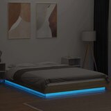 vidaXL Okvir za krevet s LED svjetlima boja hrasta 140 x 190 cm drveni | shoptok.hr