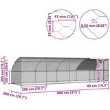  Kavez za piliće Srebrno 800 x 200 x 198.5 cm Pocinčani čelik | shoptok.hr