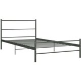  Za krevet sivi metalni 90 x 200 cm | shoptok.hr