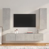 vidaXL Komplet TV omaric 4-delni betonsko siv konstruiran les Cene