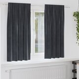 vidaXL Zavjese Tamno sive Poliester 140 x 175 cm Draperije Pravokutne Cijene