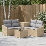 Set sofe 6 kom. Bež i svijetlo siva Poli Rattan i čelik | shoptok.hr