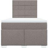 vidaXL Box spring postelja z vzmetnico taupe 120x190 cm blago | Shoptok.si