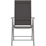 vidaXL 5-dijelni vrtni blagovaonski set aluminijski srebrno-crni | shoptok.hr