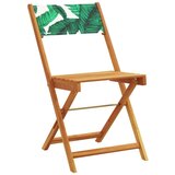  5-dijelni vrtni blagovaonski set uzorkom lišća tkanine i drva | shoptok.hr