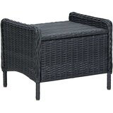 vidaXL 9-dijelni vrtni blagovaonski set od poliratana tamnosivi | shoptok.hr