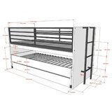 Vipack Dječji krevet na kat/s dodatnim ležajem s podnicom 90x200 cm u prirodnoj boji Sam – | shoptok.hr