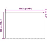  Čipkasta zavjesa sa zavjesama Bijelo 400 ×300 cm Poliester | shoptok.hr