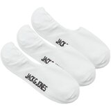 Jack & Jones muške čarape 12260080, 3 para, Bele