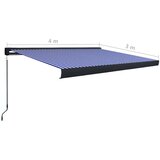 Kazetna tenda na ručno uvlačenje 400 x 300 cm plavo-bijela | shoptok.hr
