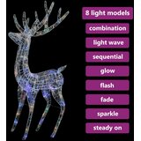  XXL akrilni božićni sob 250 LED 180 cm šareni | Eponuda.com