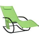  Gugalni ležalnik 2 kosa zelen jeklo in tekstil, (20662915) | Shoptok.si