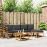  Set vanjskih sofa 6 kom. Prirodna i antracit | shoptok.hr