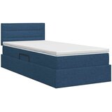 Krevet s madracem i skladištem Plava 100 x 200 cm Baršun | shoptok.hr
