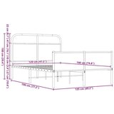 vidaXL Posteljni okvir brez vzmetnice 120x190 cm rjav hrast inž. les | Shoptok.si