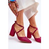 Boto Fashionable Glitter Pumps On Heel Fuchsia Galaxy | Eponuda.ba