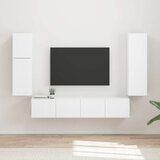  Set TV komoda Zidne 4 pcs Bijelo Konstruirano drvo | shoptok.hr