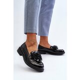 Kesi Women's patent leather loafers S.Barski black Cene