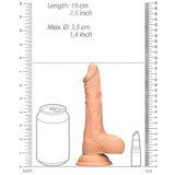 REALROCK Dong 7 - realistični dildo s testisi (17 cm) - naravni | Shoptok.si