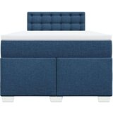 vidaXL Box spring postelja z vzmetnico modra 120x190 cm blago | Shoptok.si