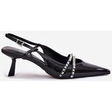 Boto Lacquered Stiletto Heels With Decorative Straps Jelmia | ePonuda.com