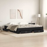  Krevetna konstrukcija Crni hrast 180 x 200 cm Konstruirano drvo | shoptok.hr