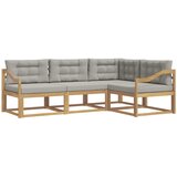 vidaXL Zunanja garnitura za sedenje 3 pcs Bela in svetlo siva, (5000281737) | Shoptok.si