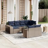  11-dijelni vrtni set s jastucima, sivi poliratan | shoptok.hr