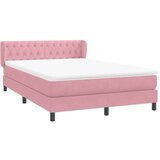 Box Spring krevet s madracem ružičasti 140x220 cm baršun | shoptok.hr