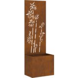 vidaXL Vrtni Sadič s Dekorativnom Pločom Rđa 50 x 140 cm Otporni čelik | shoptok.hr