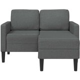 SOFA 2-sedežni kavč z ležiščem v obliki črke L Temno siva blago | Shoptok.si