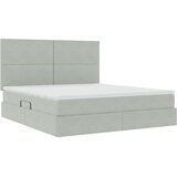  Krevet s prostorom za pohranu s LED-om s madracem Svijetlo siva | shoptok.hr