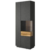 Helvetia meble Vitrina Silke desna - Črna mat/votan hrast - 241NGY13 | Shoptok.si
