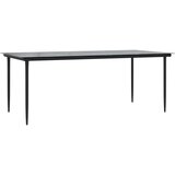  9-dijelni vrtni blagovaonski set crno-sivi od poliratana | shoptok.hr