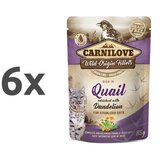 Carnilove cat wmm adult sterilised - prepelica & regrat, 85 g 6 x 85 g | Shoptok.si