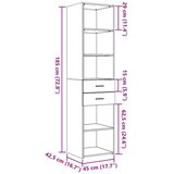 vidaXL Visoka omara bela 45x42,5x185 cm inženirski les | Shoptok.si