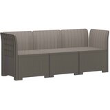 SOFA za vrt za 3 osobe sa izgledom rattan PP Svjetlosiva Cijene