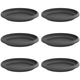  Krožni cvetlični pladenj 6 pcs Črna Ø 15,5 x 2 cm Plastika, (5000207329) | Shoptok.si