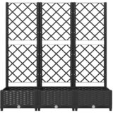  Vrtna žardinjera s rešetkom crna 120x40x121,5 cm PP | shoptok.hr
