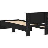  Okvir za krevet s uzglavljem crni 75x190 cm konstruirano drvo | shoptok.hr