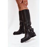 Boto Insulated Women's Boots on Block Heel with Buckle Black Raphaela | Shoptok.si