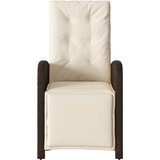  3-dijelni bistro set s jastucima smeđi od poliratana | shoptok.hr