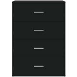 vidaXL Komoda 2 kosa črna 60x31x84 cm inženirski les | Shoptok.si
