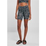 Urban Classics Women's high-waisted cycling shorts with tie - black/white