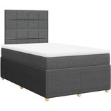  Krevet s oprugama i madracem tamnosivi 120 x 200 cm od tkanine | shoptok.hr