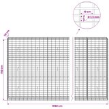  Gabion s žicom debljine 3,5 mm i mrežom 5x10 cm 1050x30x150 cm | shoptok.hr