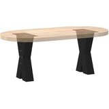  Noge za klubsko mizico v obliki črke X, 2 kosa, črne, 28 x (42-43) cm, jeklo, (22123529) | Shoptok.si