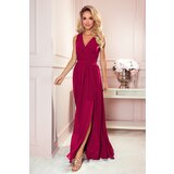 Numoco Long dress with neckline and tie | shoptok.hr